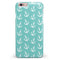 Teal and White Micro Anchors iPhone 6/6s or 6/6s Plus INK-Fuzed Case