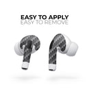 Textured Black Carbon Fiber - Full Body Skin Decal Wrap Kit for the Wireless Bluetooth Apple Airpods Pro, AirPods Gen 1 or Gen 2 with Wireless Charging