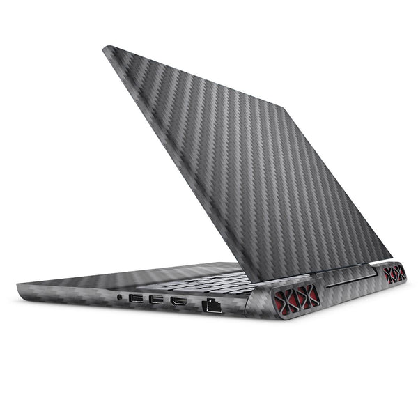 Textured Black Carbon Fiber - Full Body Skin Decal Wrap Kit for the Dell Inspiron 15 7000 Gaming Laptop (2017 Model)