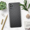 Textured Black Carbon Fiber - Full Body Skin Decal Wrap Kit for Samsung Galaxy Phones