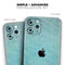 Textured Teal Surface - Skin-Kit compatible with the Apple iPhone 12, 12 Pro Max, 12 Mini, 11 Pro or 11 Pro Max (All iPhones Available)