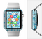 The Abstarct Blue Triangular Cubes Full-Body Skin Set for the Apple Watch