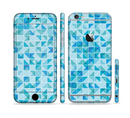 The Abstarct Blue Triangular Cubes Sectioned Skin Series for the Apple iPhone 6/6s