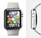 The Abstract Black & White Swirls Full-Body Skin Set for the Apple Watch