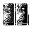 The Abstract Black & White Swirls Sectioned Skin Series for the Apple iPhone 6/6s Plus
