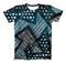 The Abstract Black and Blue Overlap ink-Fuzed Unisex All Over Full-Printed Fitted Tee Shirt