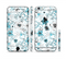 The Abstract Blue & Black Seamless Flowers Sectioned Skin Series for the Apple iPhone 6/6s