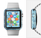 The Abstract Blue Cubed Full-Body Skin Set for the Apple Watch