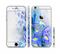 The Abstract Blue Floral Art Sectioned Skin Series for the Apple iPhone 6/6s Plus