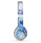 The Abstract Blue Floral Art Skin Set for the Beats by Dre Solo 2 Wireless Headphones