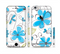 The Abstract Blue Floral Pattern V4 Sectioned Skin Series for the Apple iPhone 6/6s Plus