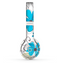 The Abstract Blue Floral Pattern V4 Skin Set for the Beats by Dre Solo 2 Wireless Headphones