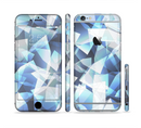 The Abstract Blue Overlay Shapes Sectioned Skin Series for the Apple iPhone 6/6s