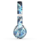 The Abstract Blue Overlay Shapes Skin Set for the Beats by Dre Solo 2 Wireless Headphones
