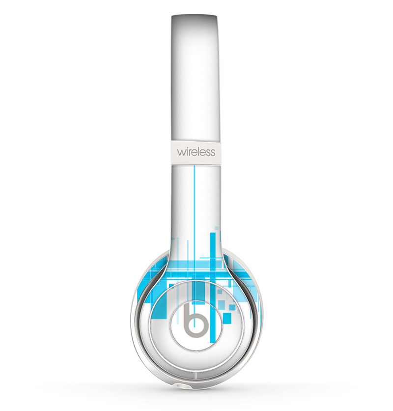 The Abstract Blue Skyline View Skin Set for the Beats by Dre Solo 2 Wireless Headphones
