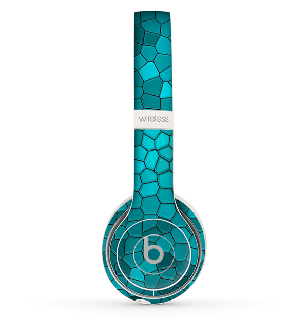 The Abstract Blue Tiled Skin Set for the Beats by Dre Solo 2 Wireless Headphones