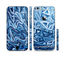 The Abstract Blue Water Pattern Sectioned Skin Series for the Apple iPhone 6/6s