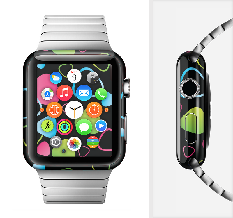 The Abstract Bright Colored Picks Full-Body Skin Set for the Apple Watch