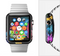 The Abstract Bright Neon Floral Full-Body Skin Set for the Apple Watch