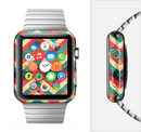 The Abstract Colorful Chevron Full-Body Skin Set for the Apple Watch