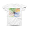 The Abstract Colorful WaterColor Vivid Tree ink-Fuzed Front Spot Graphic Unisex Soft-Fitted Tee Shirt