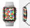 The Abstract Fall Colored Chevron Pattern Full-Body Skin Set for the Apple Watch