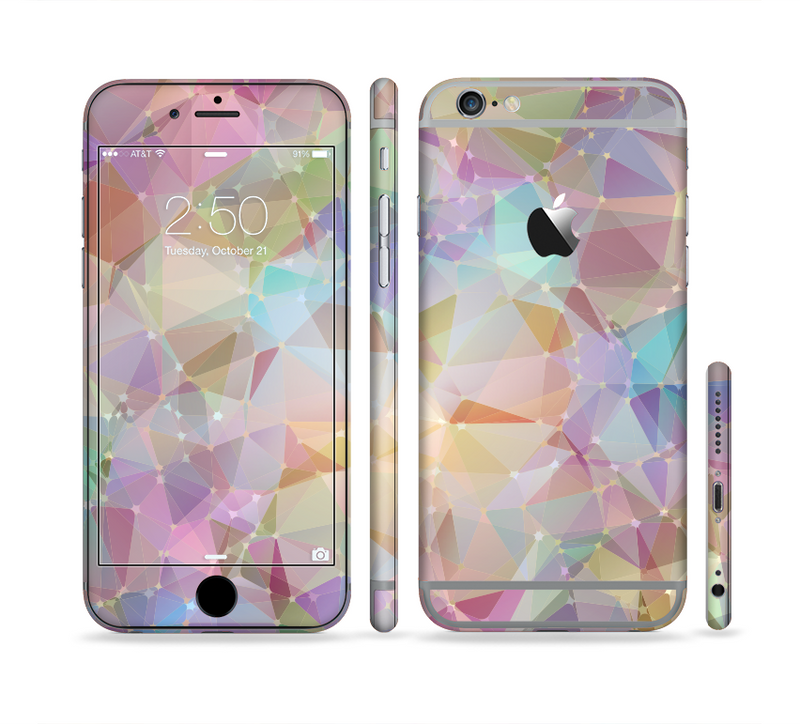 The Abstract Geometric Subtle Colored Connect Blocks Sectioned Skin Series for the Apple iPhone 6/6s