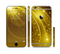 The Abstract Gold Fantasy Swoop Sectioned Skin Series for the Apple iPhone 6/6s