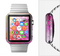 The Abstract Neon Paint Explosion Full-Body Skin Set for the Apple Watch