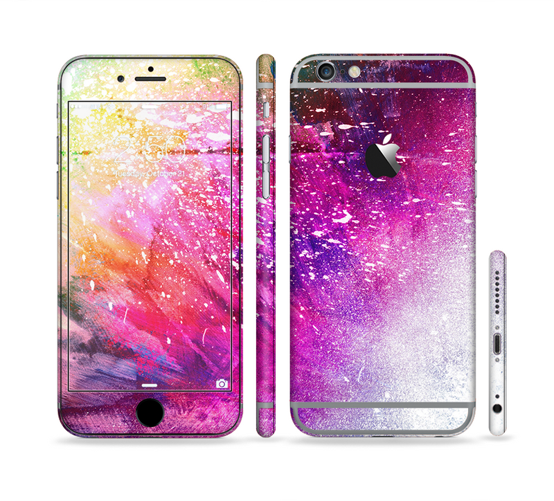 The Abstract Neon Paint Explosion Sectioned Skin Series for the Apple iPhone 6/6s Plus