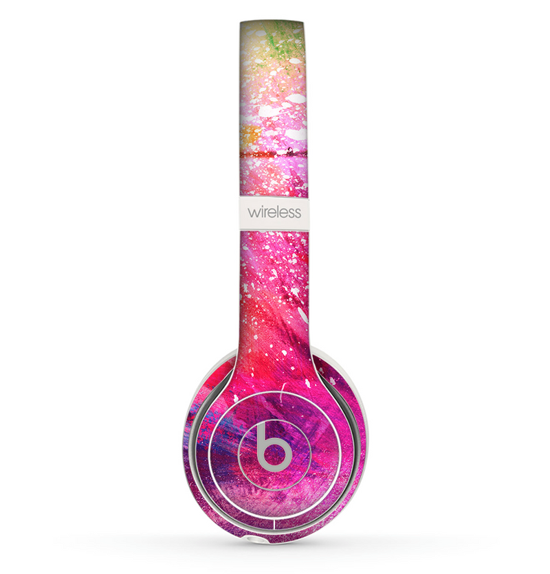 The Abstract Neon Paint Explosion Skin Set for the Beats by Dre Solo 2 Wireless Headphones