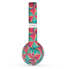 The Abstract Opened Green & Pink Cubes Skin Set for the Beats by Dre Solo 2 Wireless Headphones