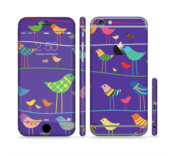 The Abstract Pattern-Filled Birds Sectioned Skin Series for the Apple iPhone 6/6s