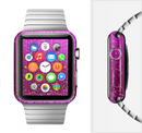 The Abstract Pink Neon Rain Curtain Full-Body Skin Set for the Apple Watch