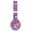 The Abstract Pink & Purple Vector Swirled Pattern Skin Set for the Beats by Dre Solo 2 Wireless Headphones