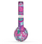 The Abstract Pink & Purple Vector Swirled Pattern Skin Set for the Beats by Dre Solo 2 Wireless Headphones