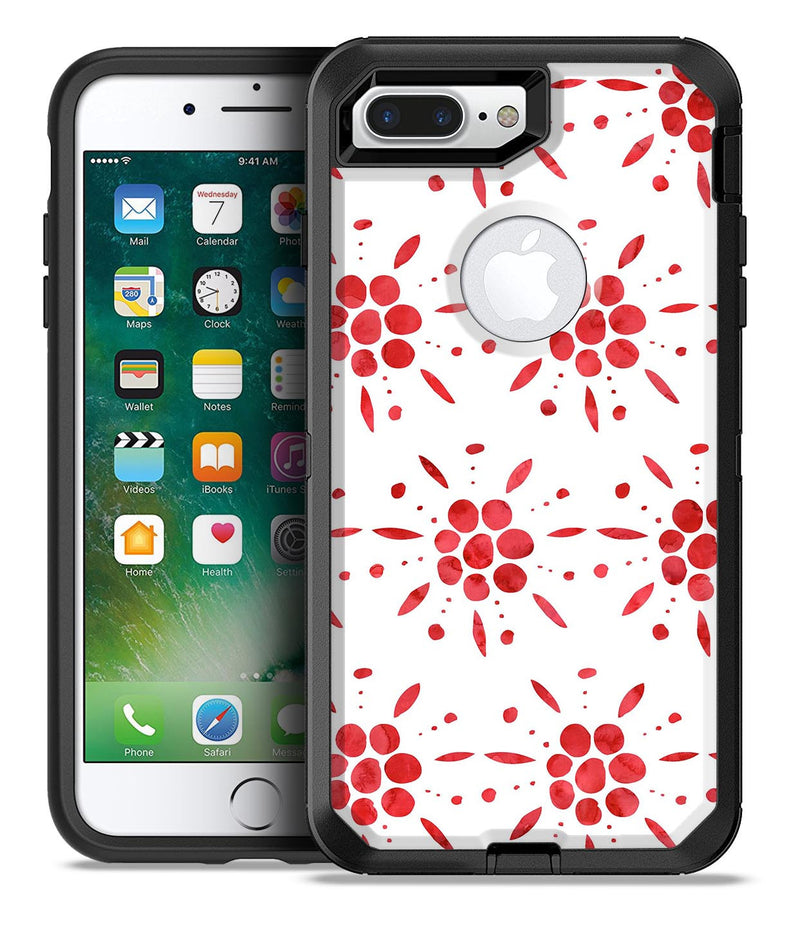 The Abstract Red Flower Pedals - iPhone 7 or 7 Plus Commuter Case Skin Kit