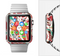 The Abstract Red & Green Vector Pattern Full-Body Skin Set for the Apple Watch