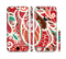 The Abstract Red & Green Vector Pattern Sectioned Skin Series for the Apple iPhone 6/6s Plus