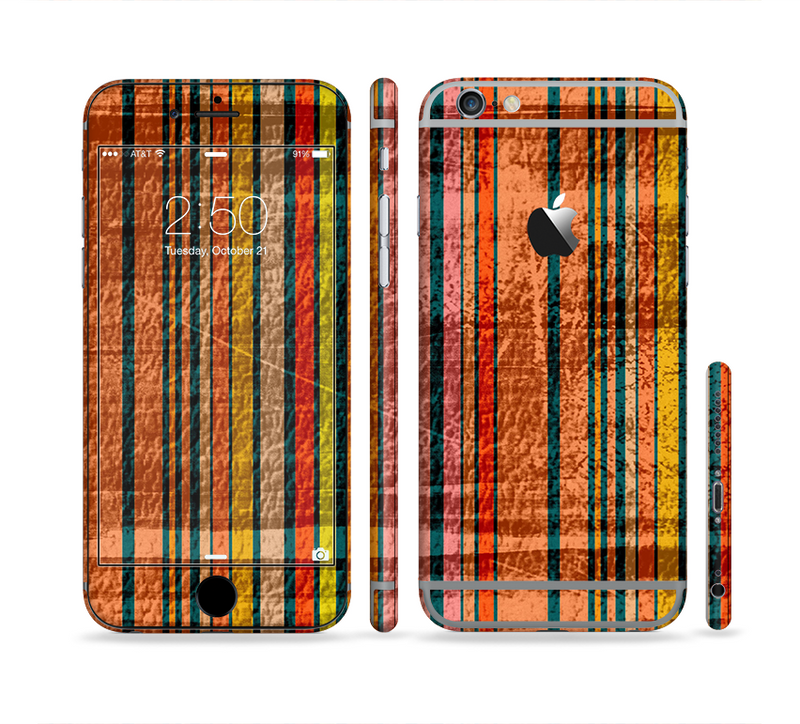 The Abstract Retro Stripes Sectioned Skin Series for the Apple iPhone 6/6s Plus