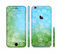 The Abstract Shaped Sparkle Unfocused Blue & Green Sectioned Skin Series for the Apple iPhone 6/6s