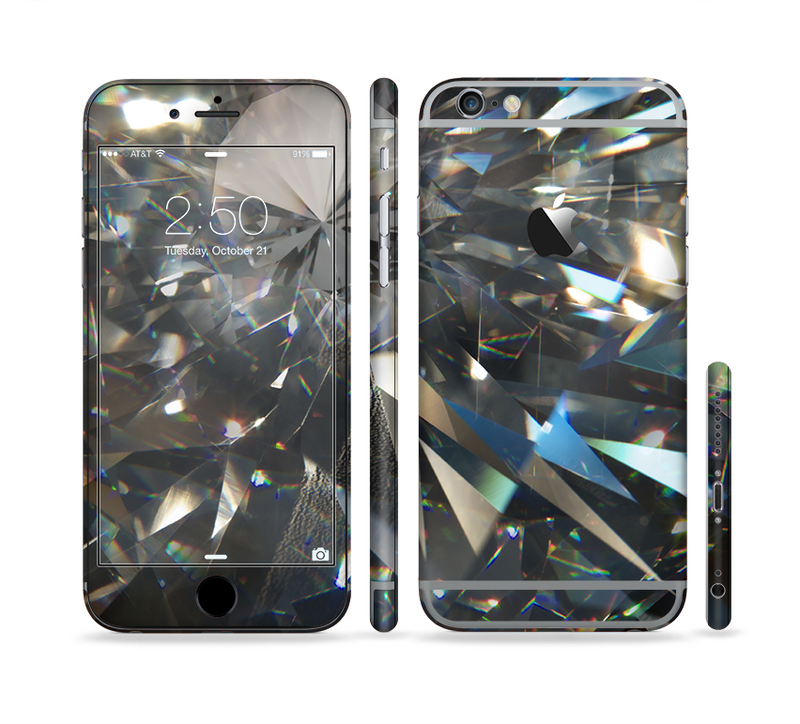 The Abstract Shattered Crystal Pattern Sectioned Skin Series for the Apple iPhone 6/6s