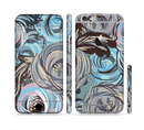 The Abstract Subtle Toned Floral Strokes Sectioned Skin Series for the Apple iPhone 6/6s Plus
