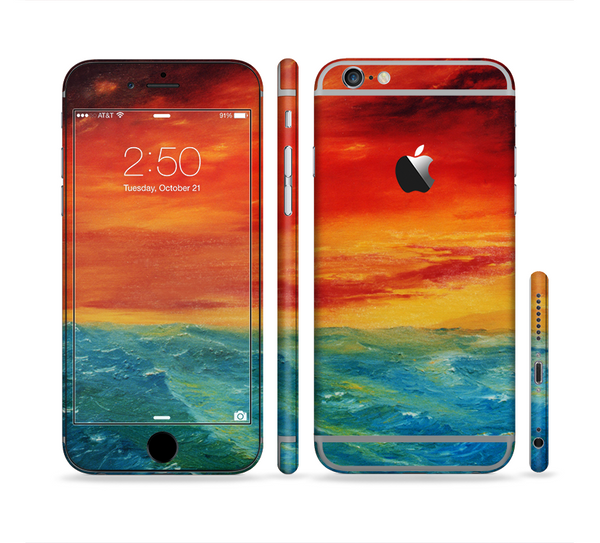 The Abstract Sunset Painting Sectioned Skin Series for the Apple iPhone 6/6s Plus