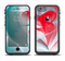 The Abstract Teal & Red Love Connect Apple iPhone 6/6s LifeProof Fre Case Skin Set
