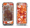 The Abstract Vector Gold & White Circle Swirls Apple iPhone 5-5s LifeProof Nuud Case Skin Set