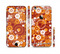 The Abstract Vector Gold & White Circle Swirls Sectioned Skin Series for the Apple iPhone 6/6s Plus