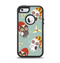 The Abstract Vintage Christmas Owls Apple iPhone 5-5s Otterbox Defender Case Skin Set
