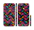 The Abstract Zig Zag Color Pattern Sectioned Skin Series for the Apple iPhone 6/6s