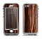 The Aged RedWood Texture Apple iPhone 5-5s LifeProof Nuud Case Skin Set